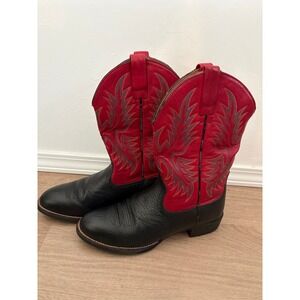 Vintage Ariat Heritage Western 9.5 D Leather Boots Rodeo Ranchwear PBR Festival